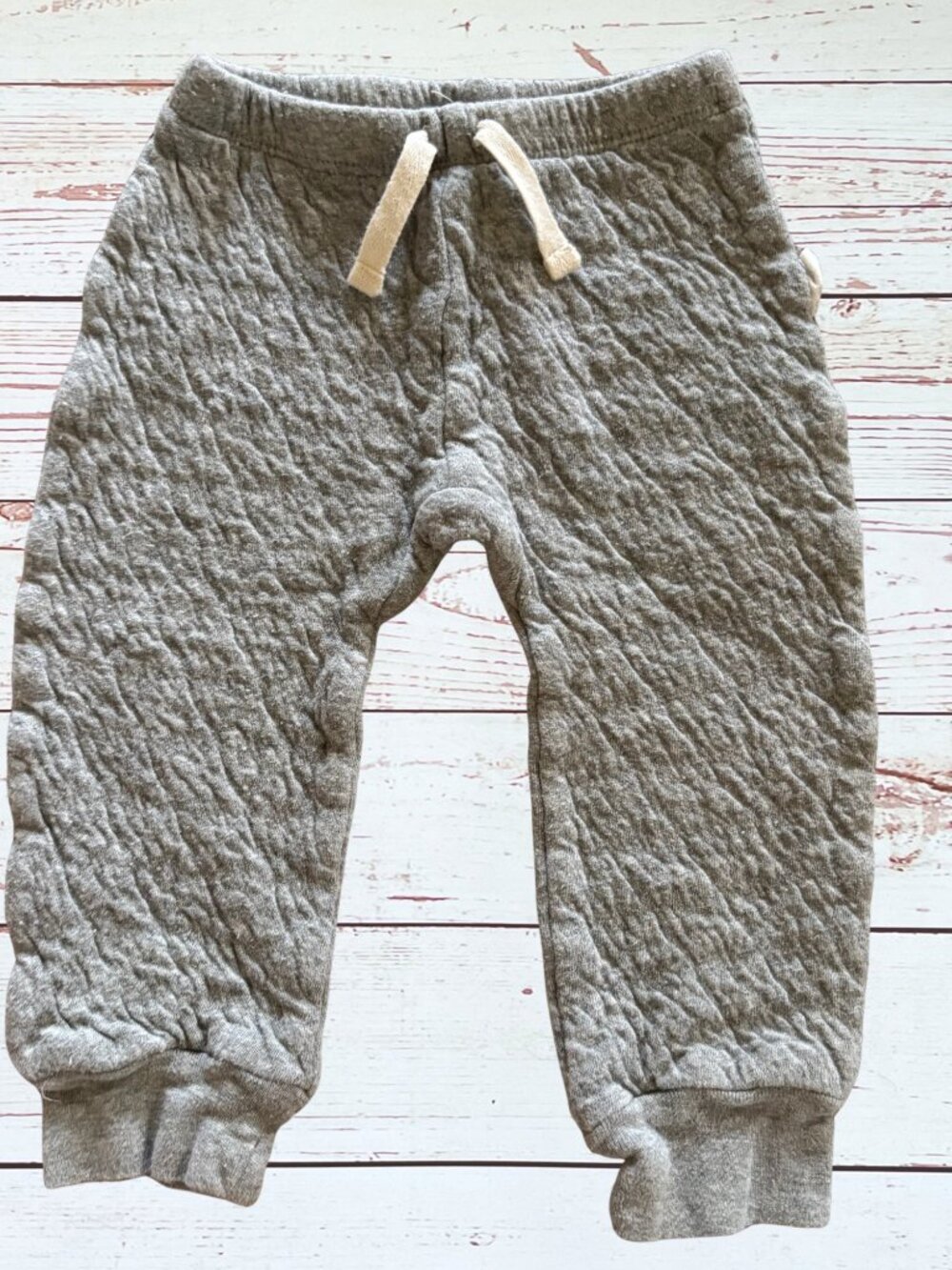 Burt's Bees Baby Boy Joggers 3-6M | Gray Organic Cotton Sweatpants Neutral Baby